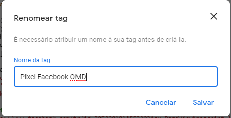 instalar código pixel facebook no tag manager 